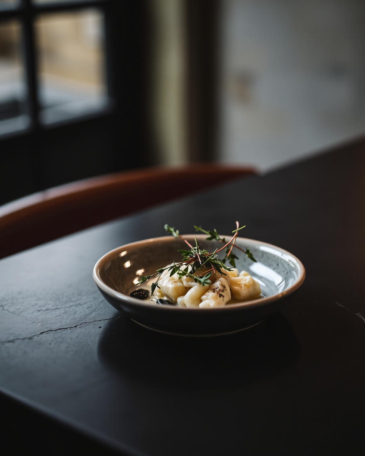 Plated course, evening service