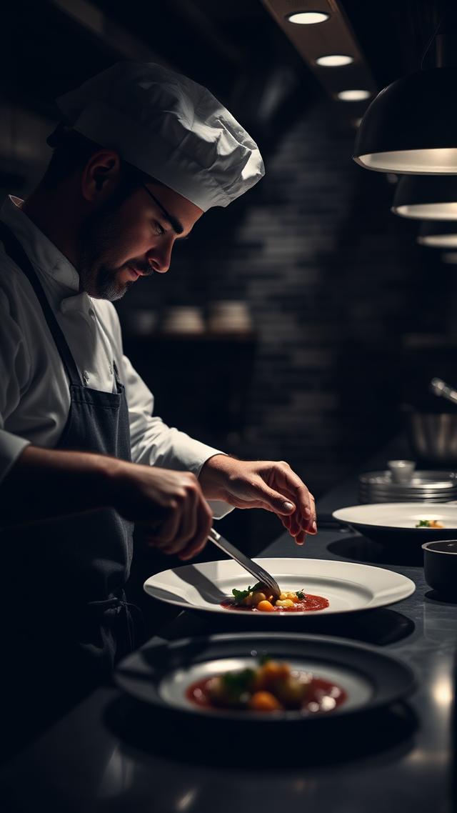 Plated course, evening service